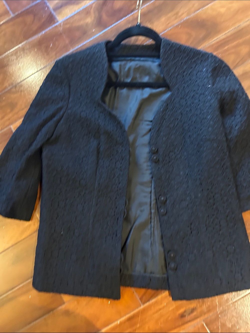 Classic Black Women's Textured Jacket